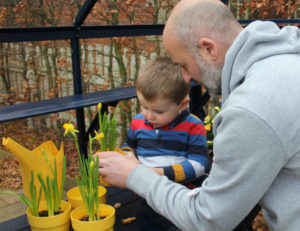 Dads and Lads can enjoy the greenhouse together